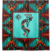 Southwest Kokopelli en Sun Shower Curtain Douchegordijn (Voorkant)