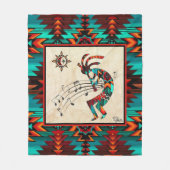 Southwest Kokopelli Fleece Blanket (Voorkant)