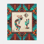 Southwest Kokopelli Fleece Blanket (Voorkant)