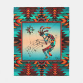 Southwest Kokopelli Fleece Blanket (Voorkant)