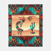 Southwest Kokopelli Fleece Blanket (Voorkant)