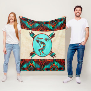 Southwest Kokopelli Fleece Blanket