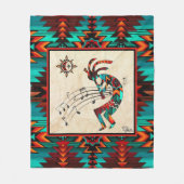Southwest Kokopelli Fleece Blanket Deken (Voorkant)
