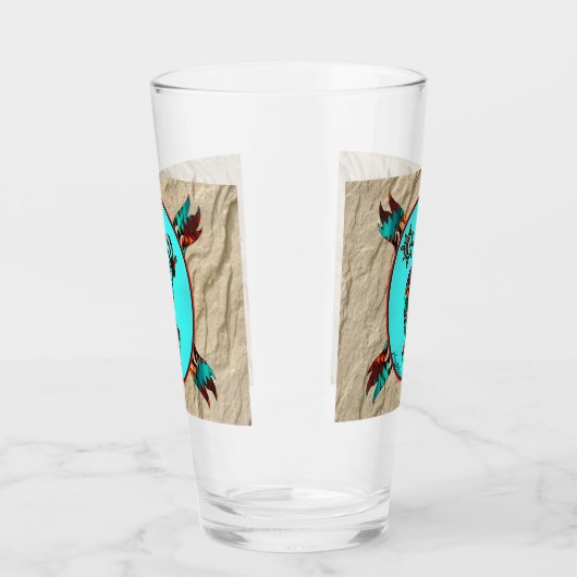 Southwest Kokopelli Glass Cup Glas (Links)