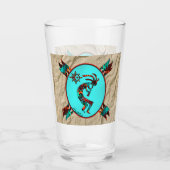 Southwest Kokopelli Glass Cup Glas (Voorkant)