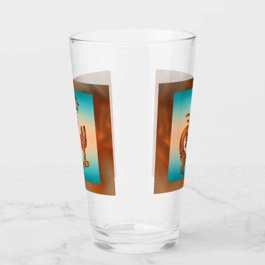 Southwest Kokopelli Glass Cup Glas (Links)