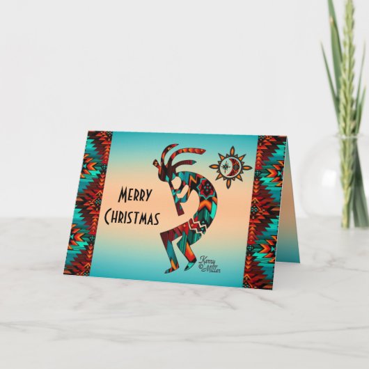 Southwest Kokopelli Holiday Card Feestdagen Kaart (Voorkant)