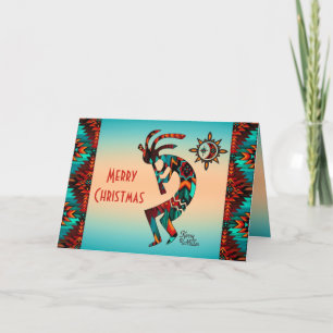 Southwest Kokopelli Holiday Card Feestdagen Kaart