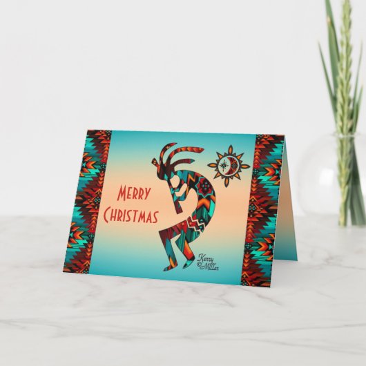 Southwest Kokopelli Holiday Card Feestdagen Kaart (Voorkant)