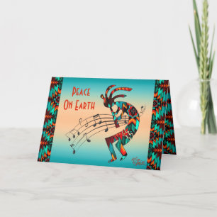 Southwest Kokopelli Holiday Card Feestdagen Kaart