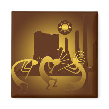 Southwest Kokopelli in Bourgogne en Gold