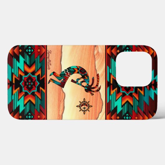 Southwest Kokopelli iPhone Case (Achterkant (horizontaal))