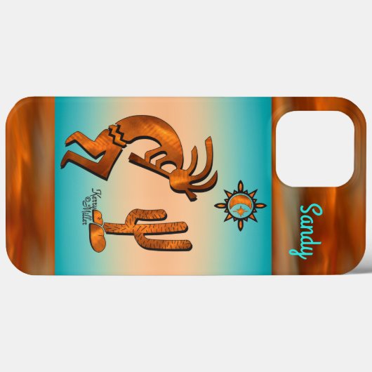 Southwest Kokopelli iPhone Case (Achterkant (horizontaal))