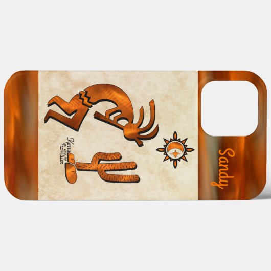 Southwest Kokopelli iPhone Case (Achterkant (horizontaal))