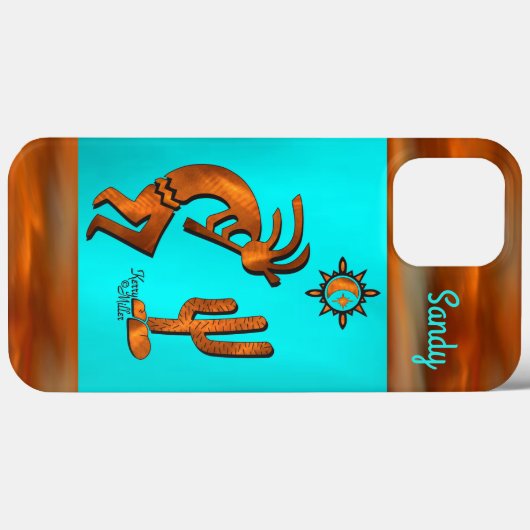 Southwest Kokopelli iPhone Case (Achterkant (horizontaal))