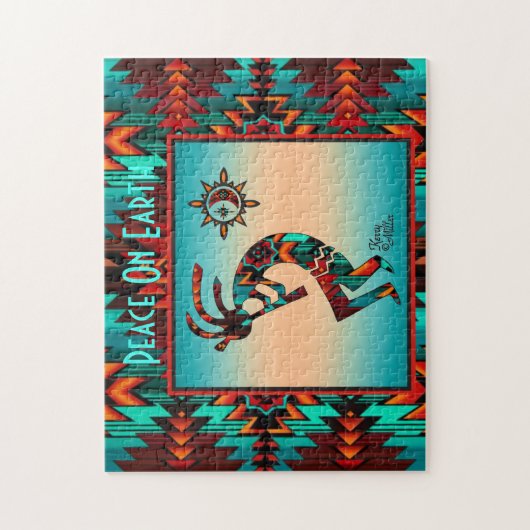 Southwest Kokopelli Jigzaag Puzzle Legpuzzel (Verticaal)