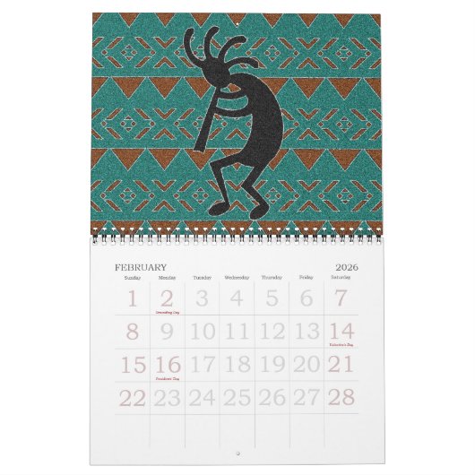 Southwest Kokopelli Kalender (Feb 2026)