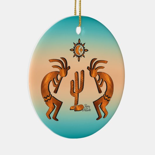 Southwest Kokopelli Keramisch Ornament (Rechts)