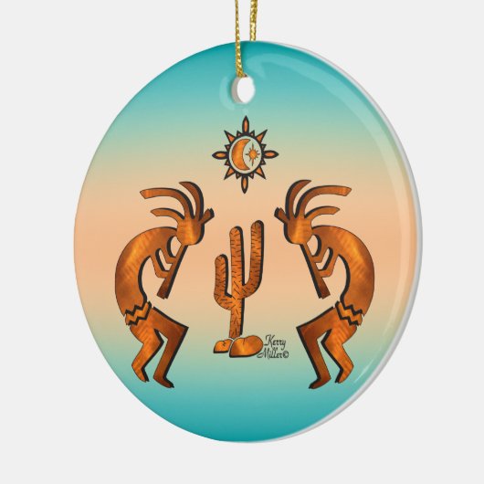 Southwest Kokopelli Keramisch Ornament (Links)