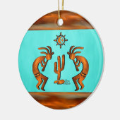 Southwest Kokopelli Keramisch Ornament (Links)