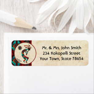 Southwest Kokopelli Label