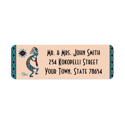 Southwest Kokopelli Label (Voorkant)
