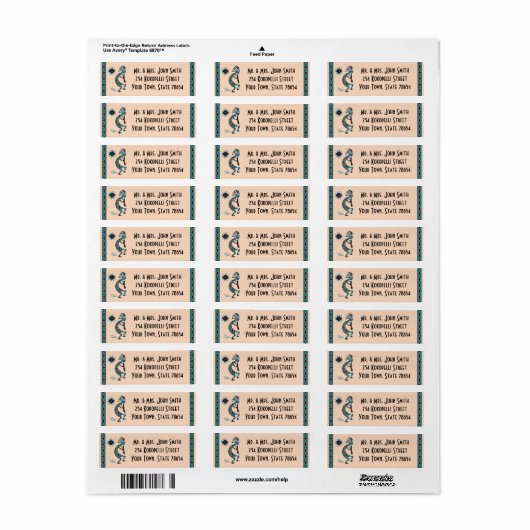 Southwest Kokopelli Label (Full Sheet)