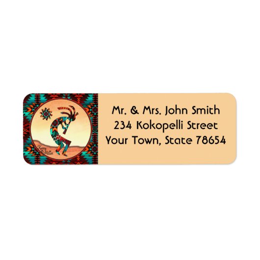 Southwest Kokopelli Label (Voorkant)