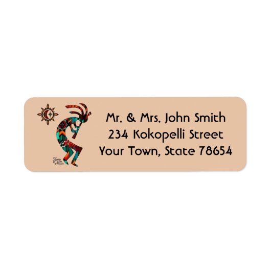 Southwest Kokopelli Label (Voorkant)
