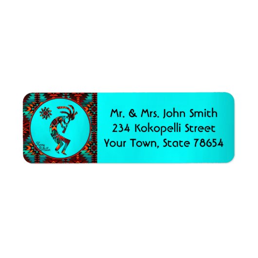 Southwest Kokopelli Label (Voorkant)
