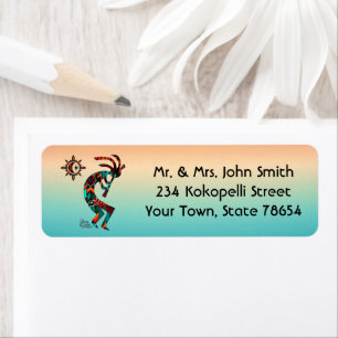 Southwest Kokopelli Label