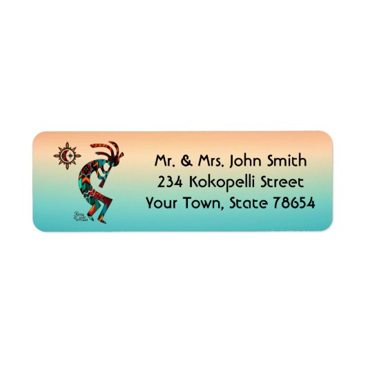 Southwest Kokopelli Label (Voorkant)