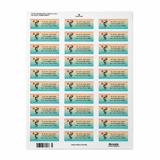 Southwest Kokopelli Label (Full Sheet)