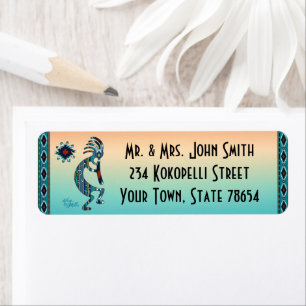 Southwest Kokopelli Label