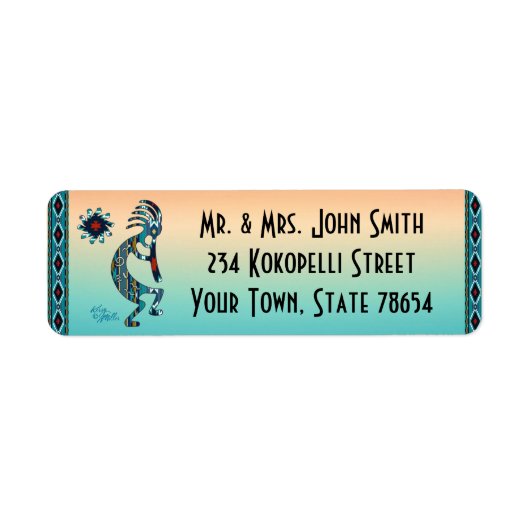 Southwest Kokopelli Label (Voorkant)
