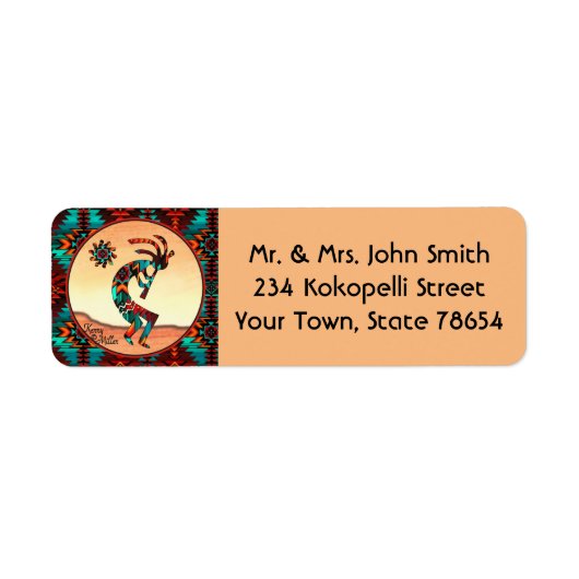 Southwest Kokopelli Label (Voorkant)