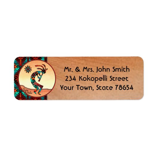 Southwest Kokopelli Label (Voorkant)