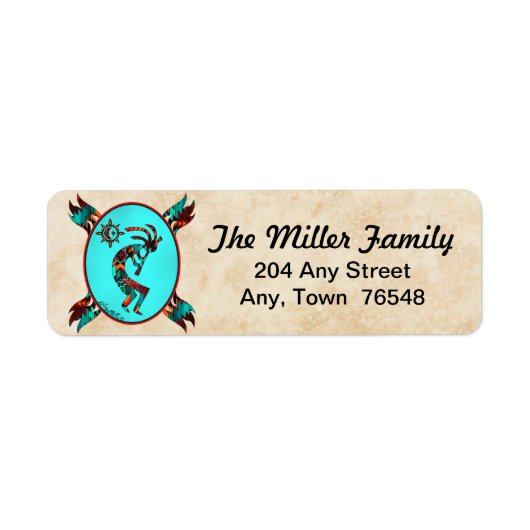 Southwest Kokopelli Label (Voorkant)