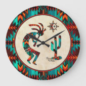 Southwest Kokopelli Large Clock Grote Klok (Voorkant)