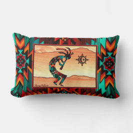 Southwest Kokopelli Lumbar Pillow Kussen