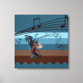 Southwest Kokopelli Music 20s Wrapped Canvas Print (Voorkant)