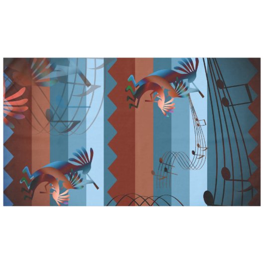 Southwest Kokopelli Music 2 L Tablecloth Tafelkleed (Voorkant (Horizontaal))