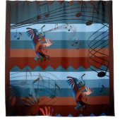 Southwest Kokopelli Music 2 Shower Curtain Douchegordijn (Voorkant)