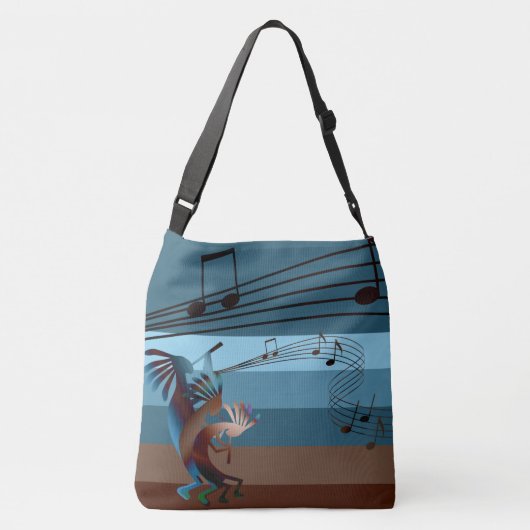 Southwest Kokopelli Music A-O-P Cross Body Crossbody Tas (Achterkant)
