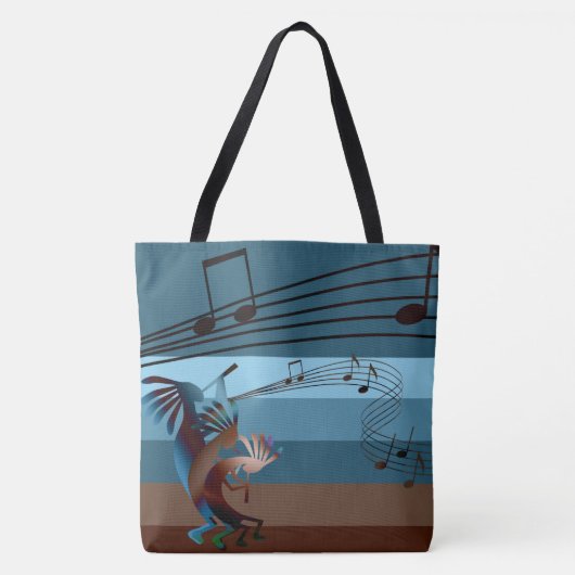 Southwest Kokopelli Music All-Over-Print Lg Tas (Voorkant)