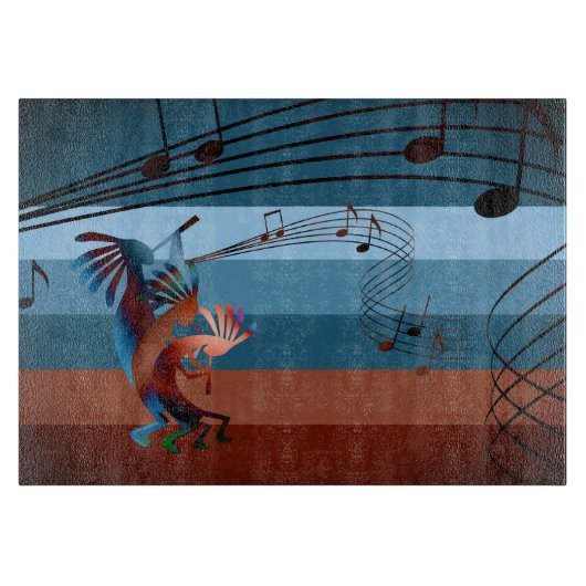 Southwest Kokopelli Music Bronzed Snijplank (Voorkant)