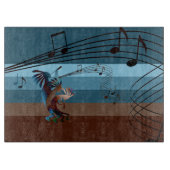 Southwest Kokopelli Music Glass Cutting Board Snijplank (Voorkant)