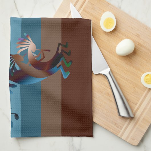 Southwest Kokopelli Music Kitchen Towel Theedoek (Quarter Fold)