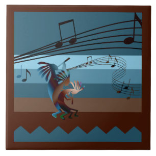 Southwest Kokopelli Music Large Tile Tegeltje