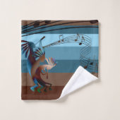 Southwest Kokopelli Music Towel Set Bad Handdoek (Wasdoekje)